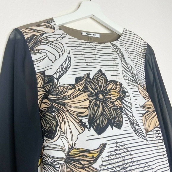 DKNYC Striped Floral Blouse - Picture 2 of 6